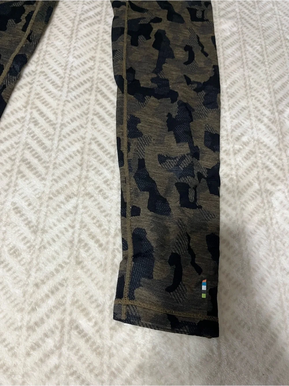 Smartwool Merino 150 Base Layer Men’s Large Camo Thermal Bottoms Pants Tights